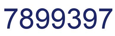 Número 7899397 imagen azul