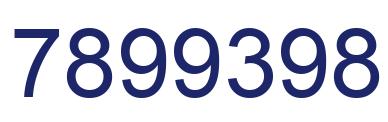Número 7899398 imagen azul
