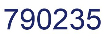Número 790235 imagen azul