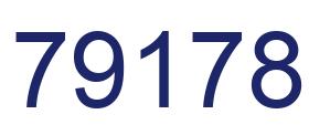 Número 79178 imagen azul