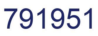 Number 791951 blue image