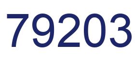 Número 79203 imagen azul