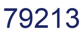 Número 79213 imagen azul