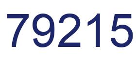 Número 79215 imagen azul