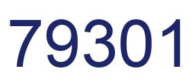Número 79301 imagen azul
