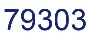 Número 79303 imagen azul