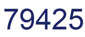 Number 79425 blue image