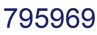 Number 795969 blue image