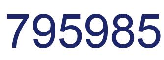 Number 795985 blue image