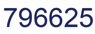 Number 796625 blue image