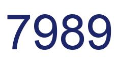 Número 7989 imagen azul