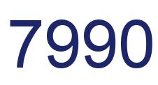 Número 7990 imagen azul