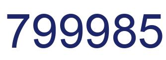 Number 799985 blue image