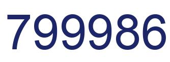 Number 799986 blue image