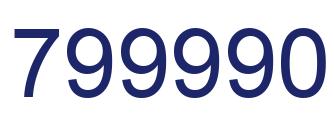 Number 799990 blue image