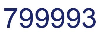 Number 799993 blue image