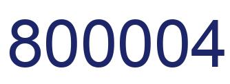Número 800004 imagen azul