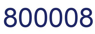 Number 800008 blue image