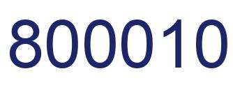 Number 800010 blue image