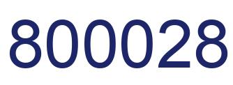 Number 800028 blue image