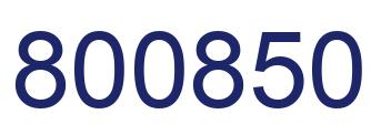 Número 800850 imagen azul