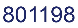 Number 801198 blue image