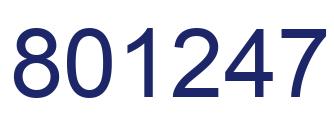 Número 801247 imagen azul