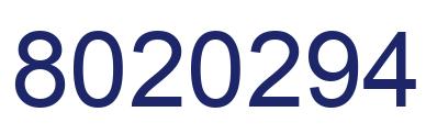 Número 8020294 imagen azul