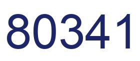 Número 80341 imagen azul