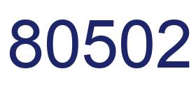 Number 80502 blue image