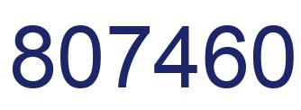 Number 807460 blue image