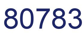 Número 80783 imagen azul