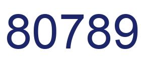 Número 80789 imagen azul