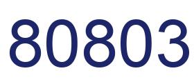 Número 80803 imagen azul