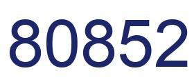 Número 80852 imagen azul