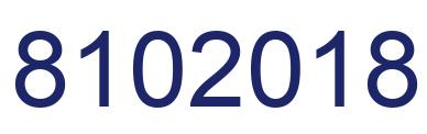 Number 8102018 blue image