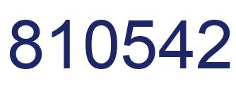 Number 810542 blue image