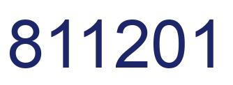 Número 811201 imagen azul