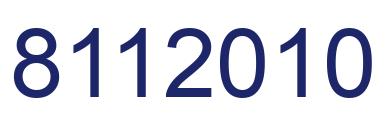 Número 8112010 imagen azul