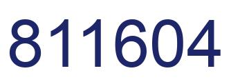 Number 811604 blue image