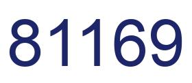 Número 81169 imagen azul
