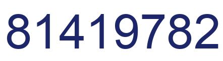 Number 81419782 blue image