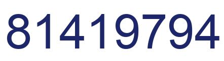 Number 81419794 blue image