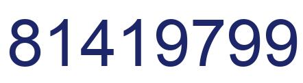 Number 81419799 blue image