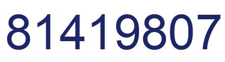 Number 81419807 blue image