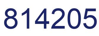 Number 814205 blue image