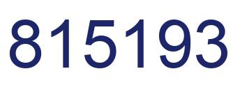 Number 815193 blue image