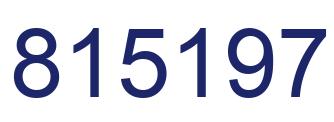 Number 815197 blue image