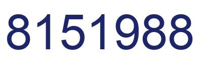 Número 8151988 imagen azul