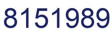 Number 8151989 blue image